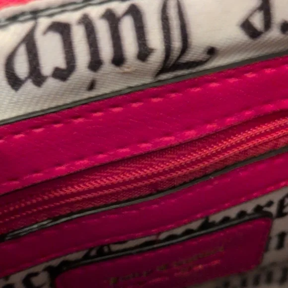 Nwt Juicy Couture Hot Pink Shoulder Bag with Gold Chain - Picture 12 of 16